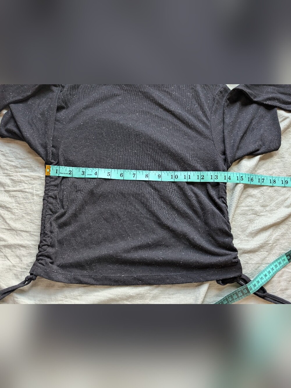 All Saints Beta Shimmer Top W4 US Black/Metallic - Picture 7 of 9